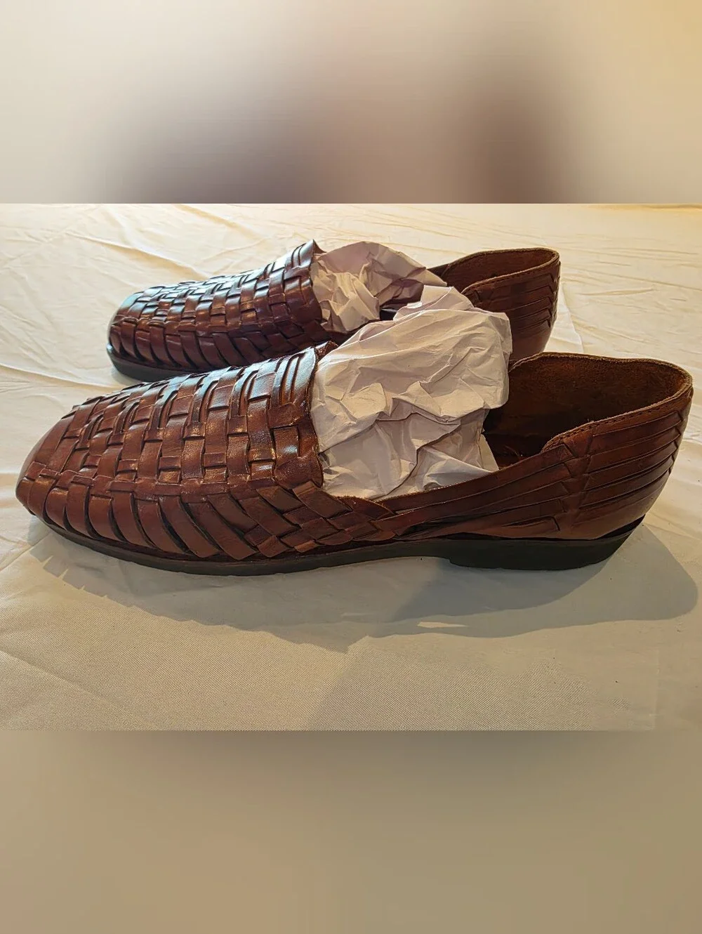 Nordstrom Huarache Slip-on Loafers Sz 12 Hand Woven Braided Leather Sandals